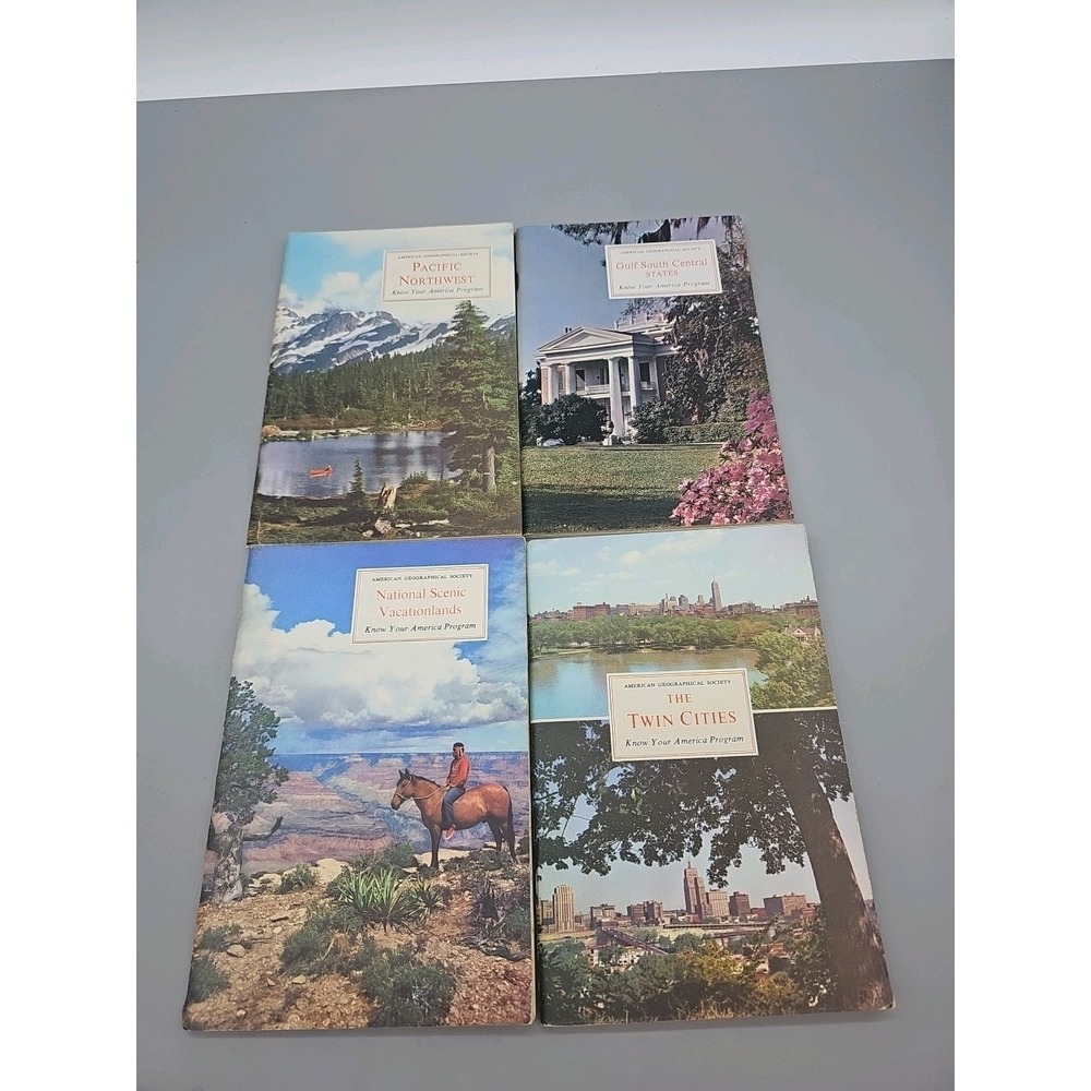 AlAmerican Geographical Society Know your America Program Book‎ 1968 Lot Of 4